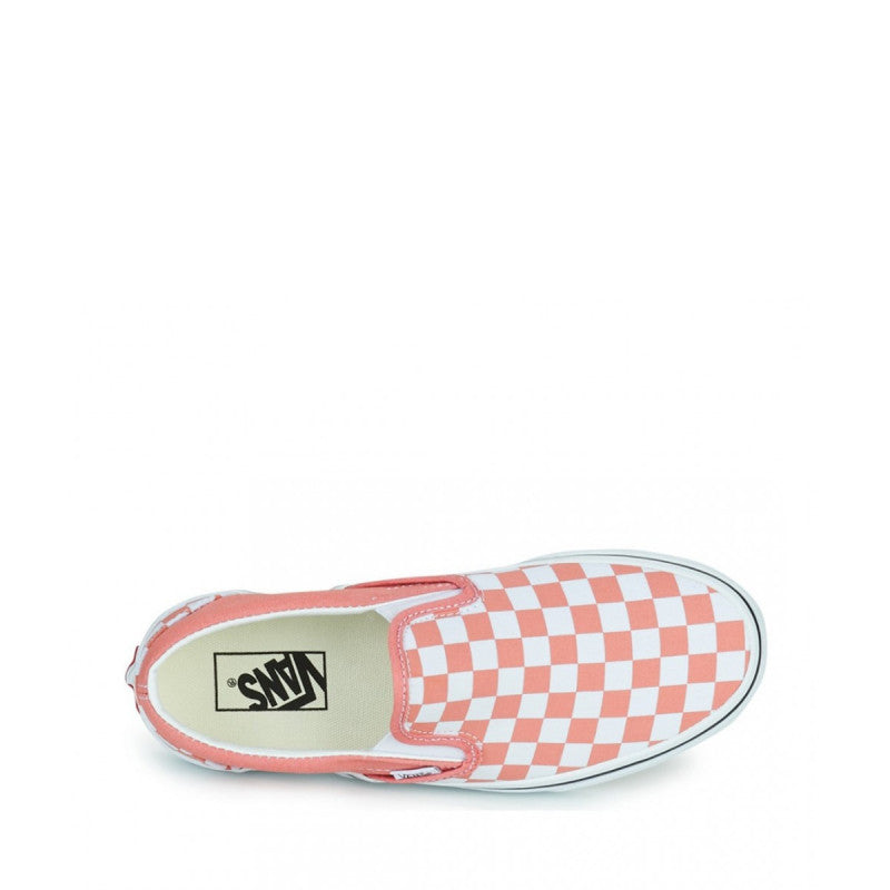 Checkerboard Classic Slip On Sneakers - Pink - Mixed