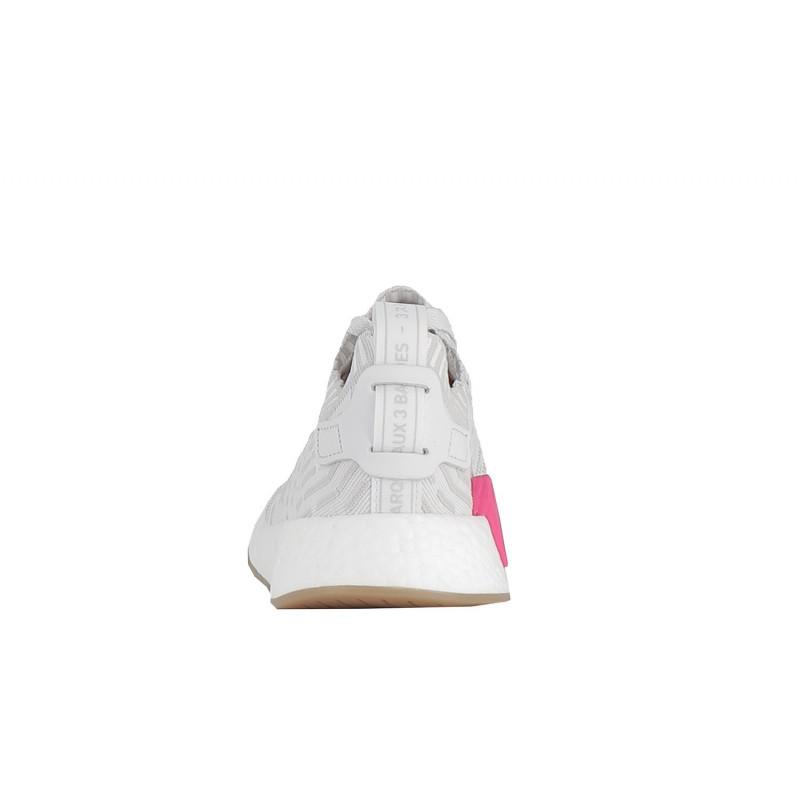Baskets Adidas Originals Nmd R2 Primeknit Blanc / Rose - Femme - Adidas - The Bradery
