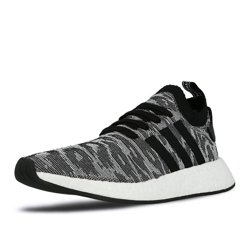 Adidas Originals Nmd R2 Primeknit Zapatillas Negro / Blanco - Hombres - Adidas - The Bradery