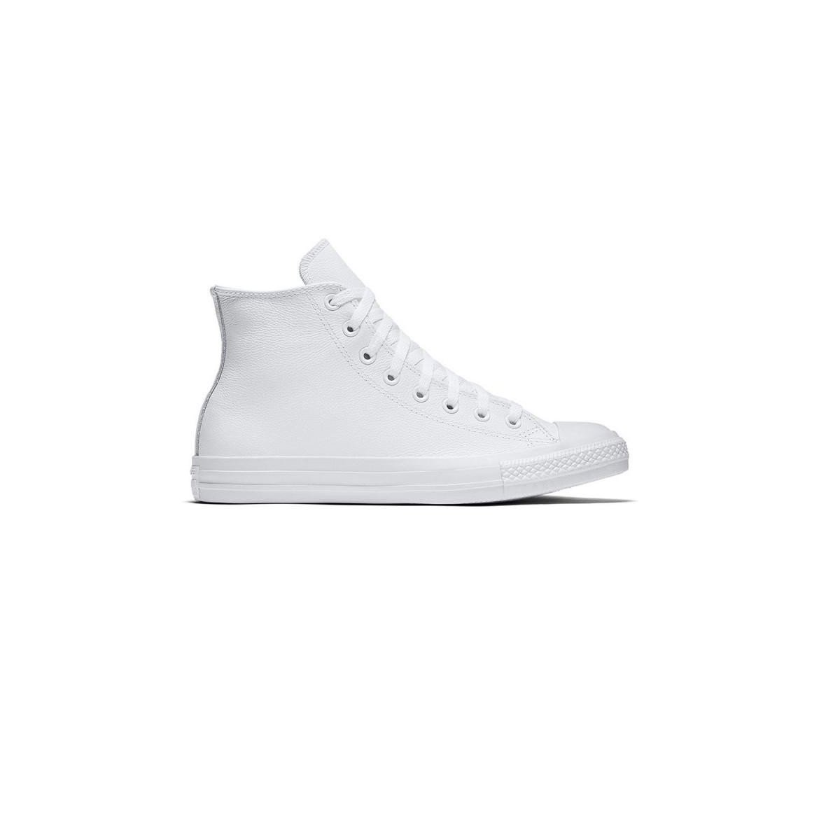 All Star Mono Leather Sneakers - White - Mixed - Converse - The Bradery