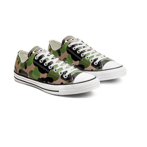 Chuck Taylor All Star Archival Camo Low Top Sneakers - Negro / Verde / Beige / Blanc - Mixed - Converse - The Bradery