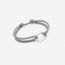 Bracelet Vergue - Damier Bleu Ciel Et Beige