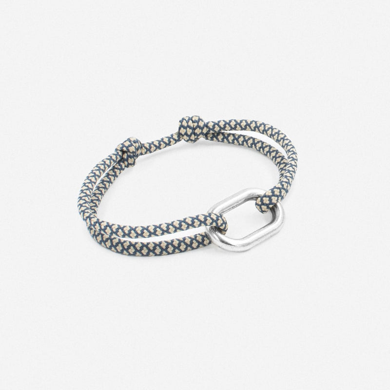 Bracelet Vergue - Damier Bleu Ciel Et Beige