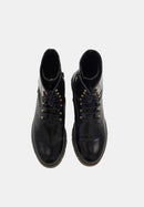 Beth - Cuir Glacé Noir - Bons Baisers - The Bradery