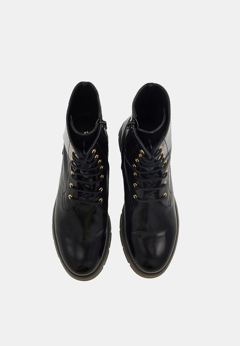 Beth - Cuir Glacé Noir - Bons Baisers - The Bradery