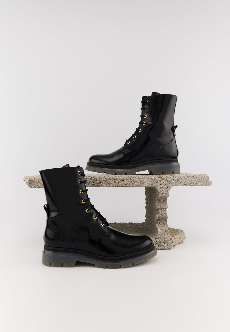 Beth - Cuir Glacé Noir - Bons Baisers - The Bradery