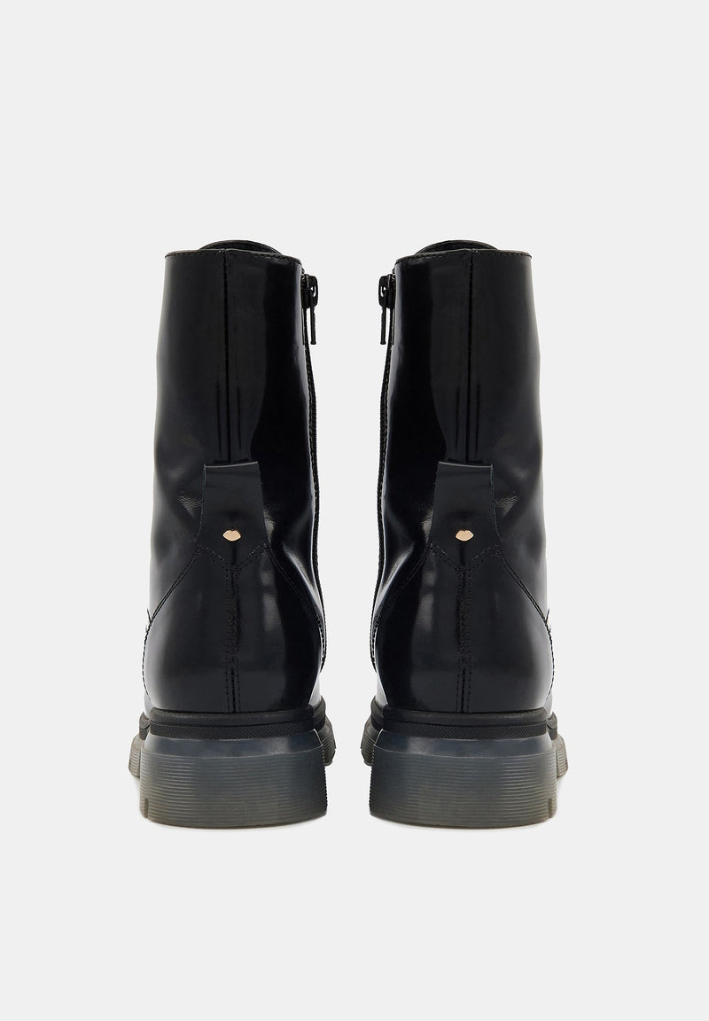 Beth - Cuir Glacé Noir - Bons Baisers - The Bradery
