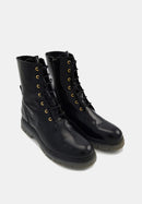 Beth - Cuir Glacé Noir - Bons Baisers - The Bradery