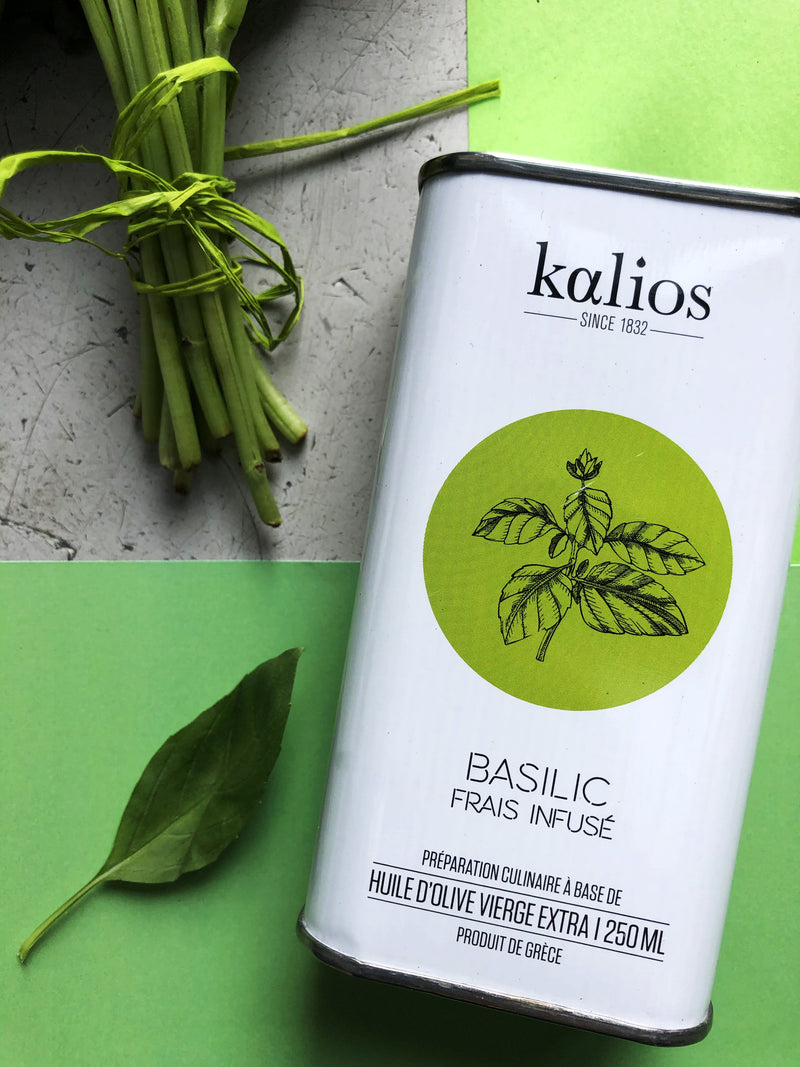 Bidon Huile D'Olive Infusée Basilic Huiles Kalios2