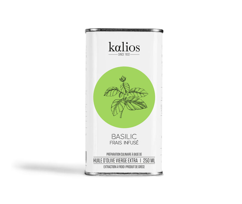 Bidon Huile D'Olive Infusée Basilic Huiles Kalios2