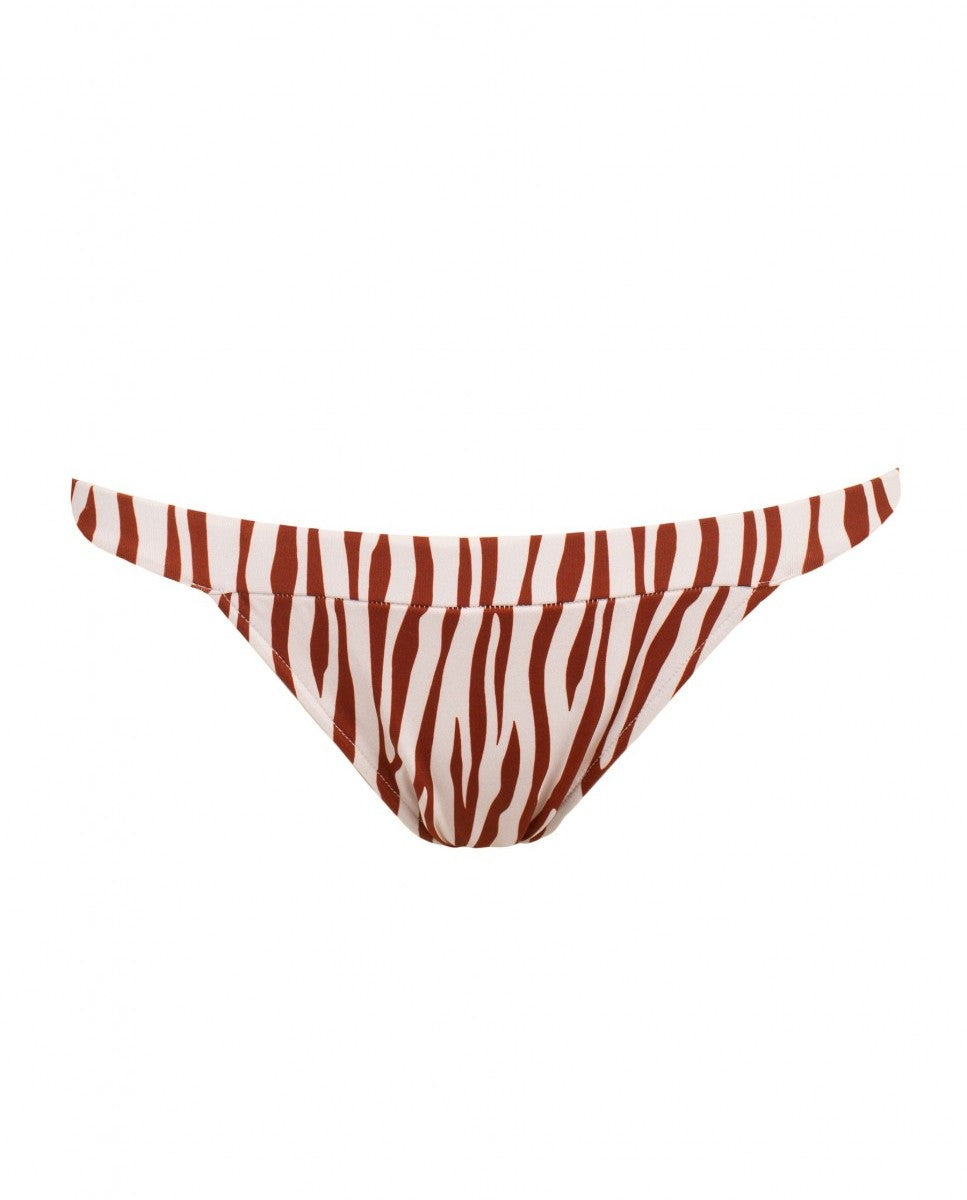 Bas De Bikini Zebra - Marron