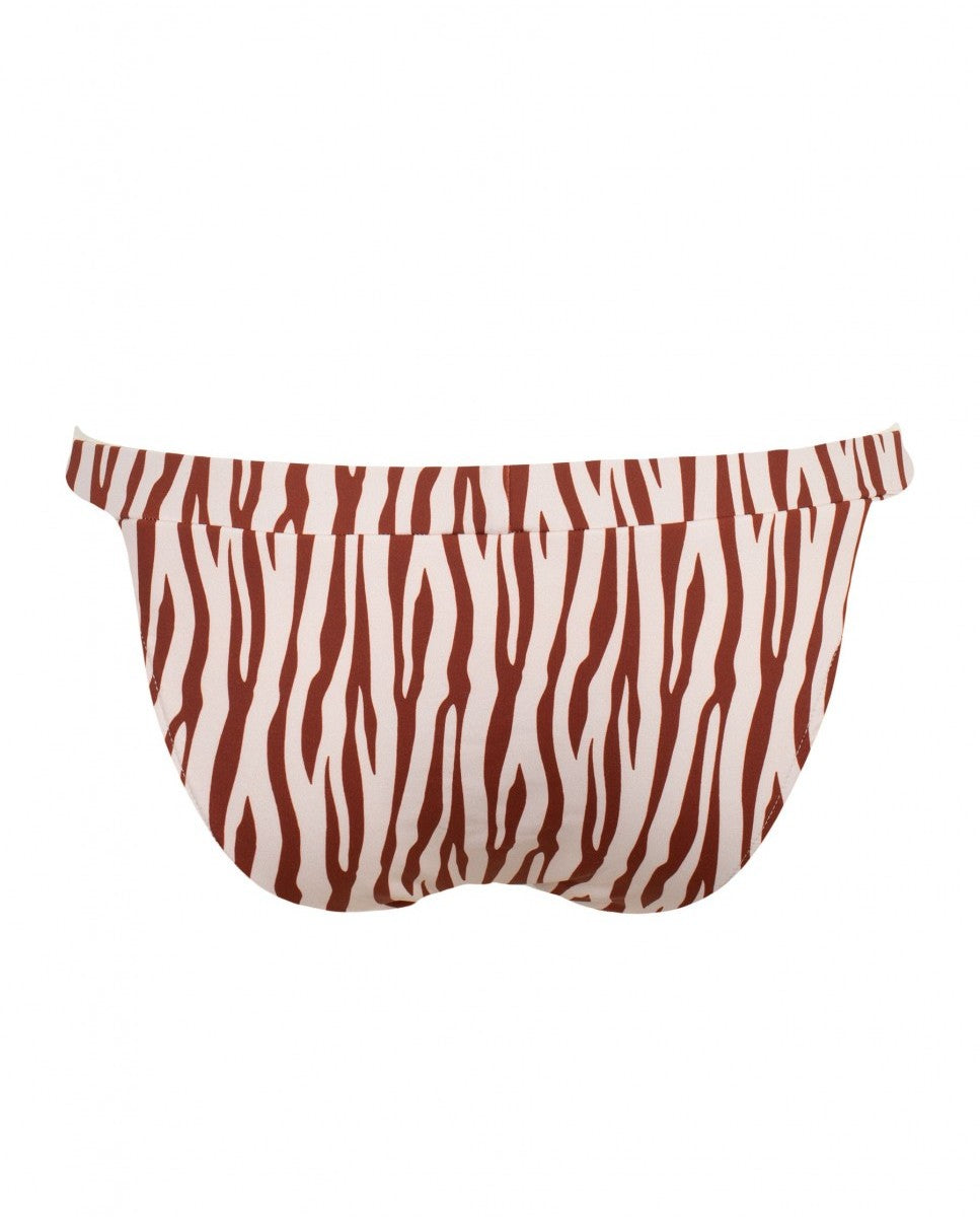 Bas De Bikini Zebra - Marron
