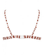 Top de bikini deportivo con cebra - Marrón