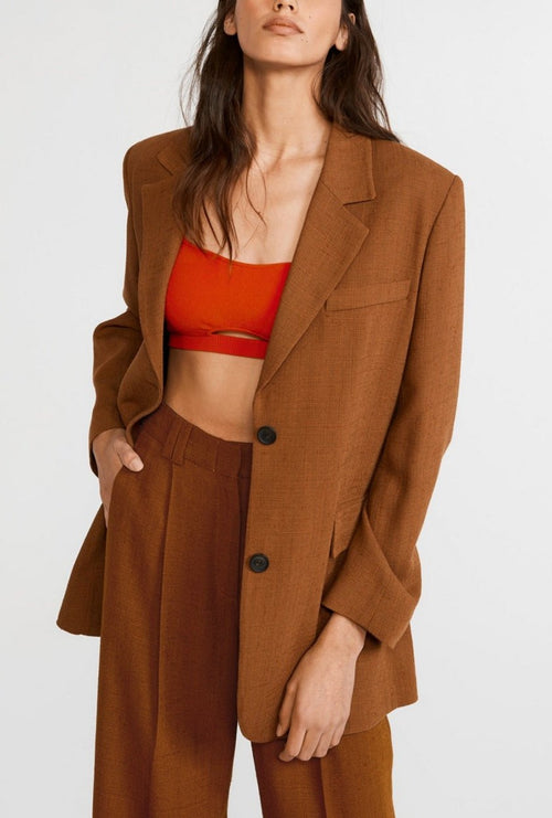 Claudie Pierlot Vadrouille Bis Blazer - Havana - - The Bradery