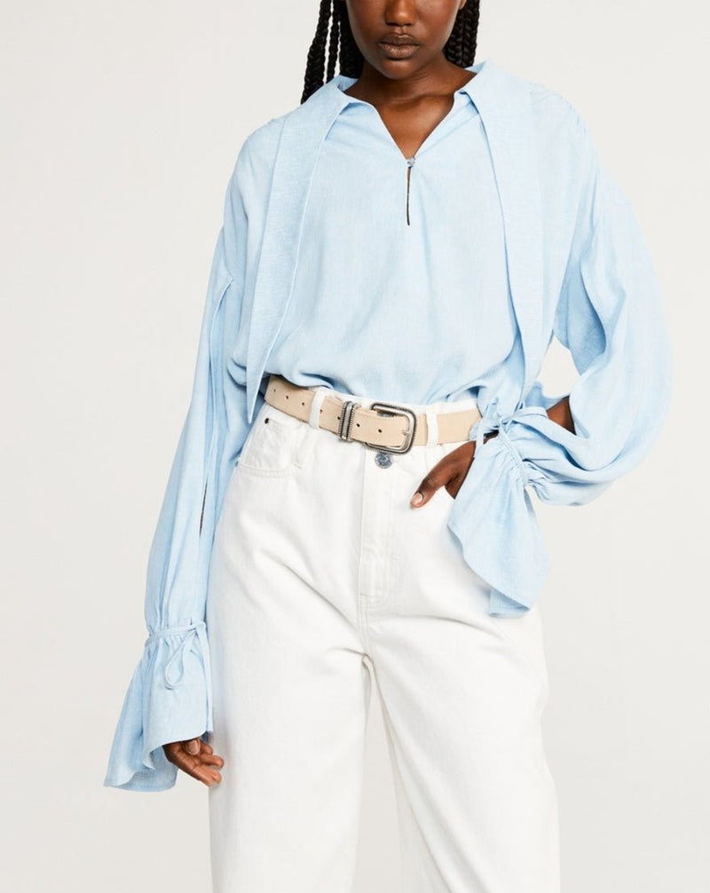 Claudie Pierlot Blusa Balia - Azul cielo - - The Bradery