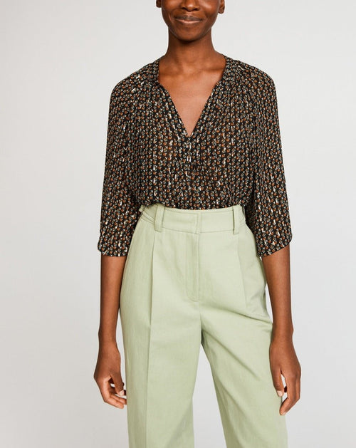 Blouse Barolo - Print Fonce - Claudie Pierlot - The Bradery