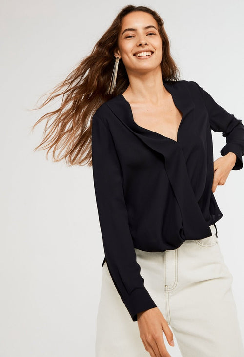 Blouse Basic - Marine - Claudie Pierlot - The Bradery