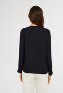 Claudie Pierlot Blusa básica - Azul marino - - The Bradery