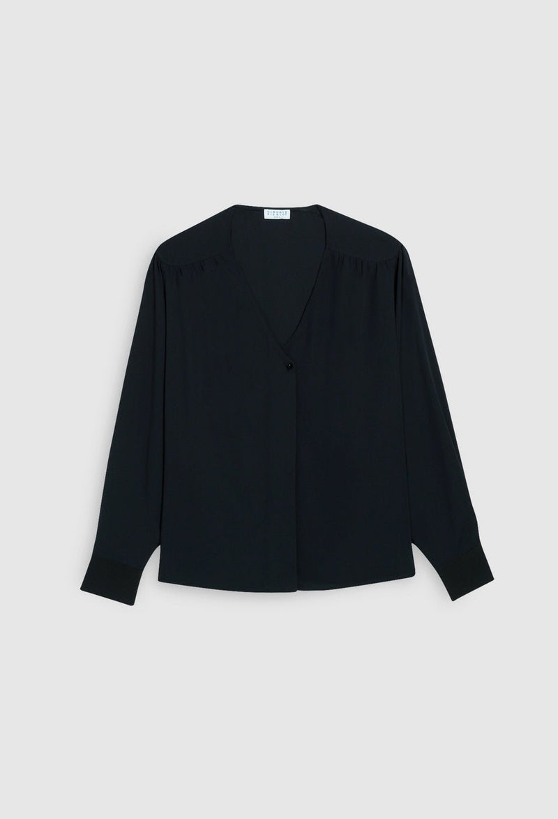 Basic Blouse - Navy - Claudie Pierlot - The Bradery