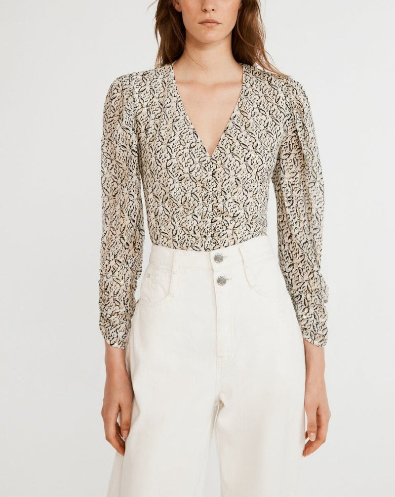 Claudie Pierlot Blusa Beautiful - Print Clair - - The Bradery