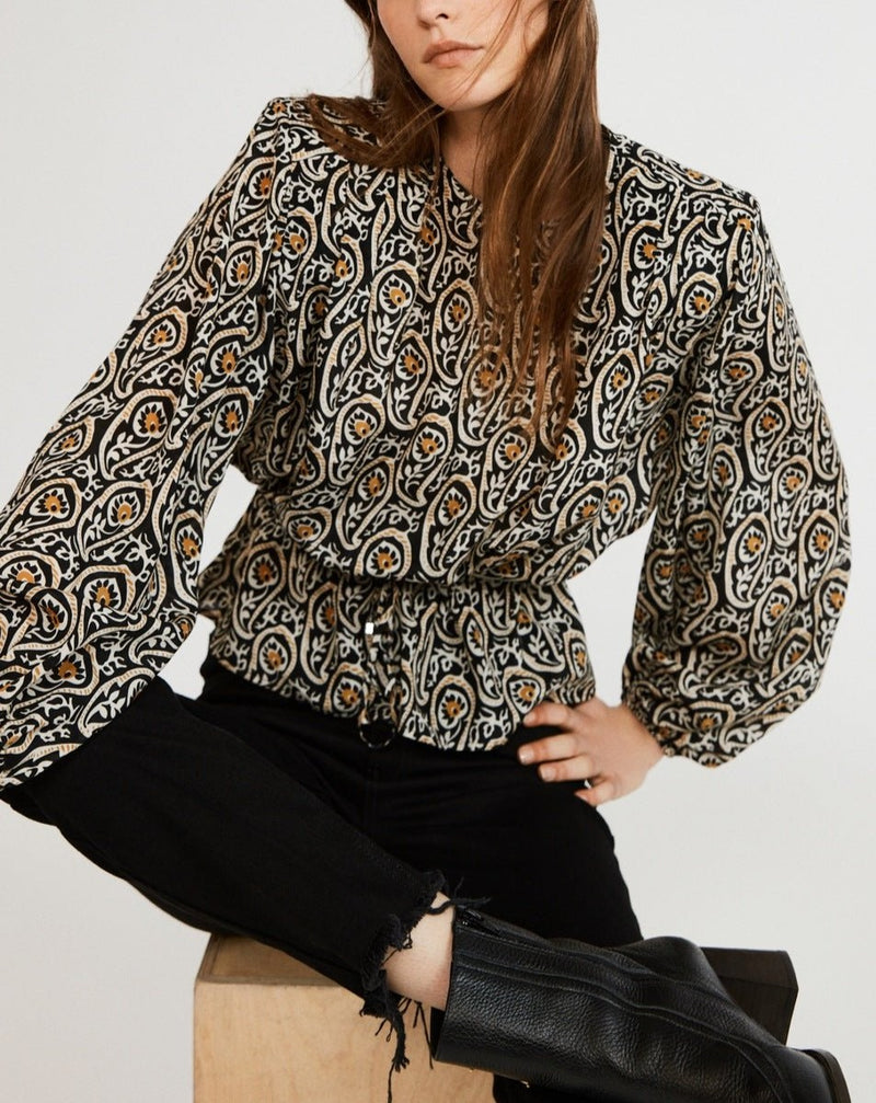 Blouse Belange - Print Fonce - Claudie Pierlot - The Bradery