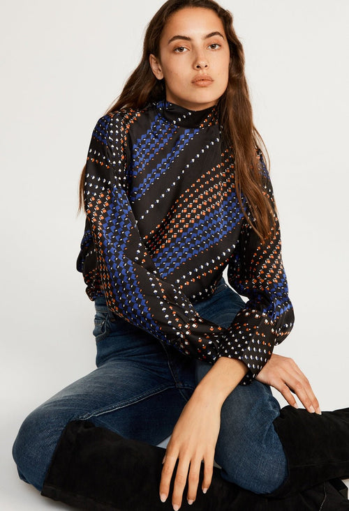 Blouse Bobin - Print Fonce - Claudie Pierlot - The Bradery