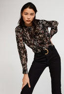 Bounty Blouse - Print Fonce - Claudie Pierlot - The Bradery