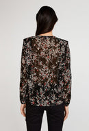 Bounty Blouse - Print Fonce - Claudie Pierlot - The Bradery