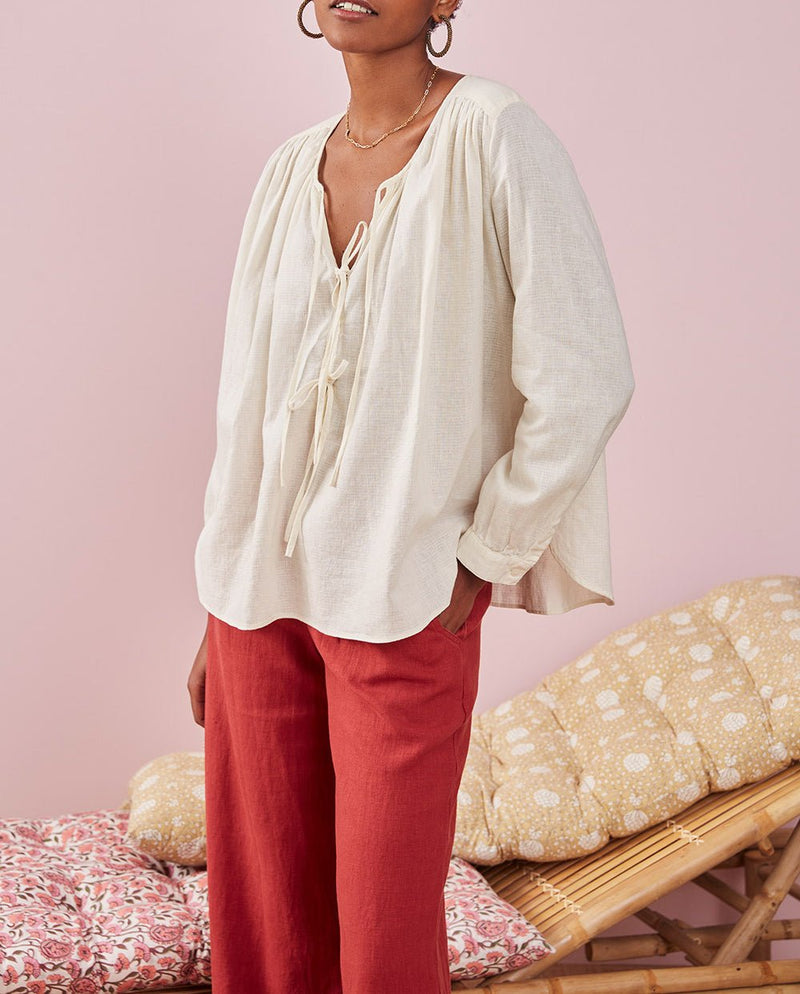 Blusa Evaline - Crudo - Des Petits Hauts - The Bradery