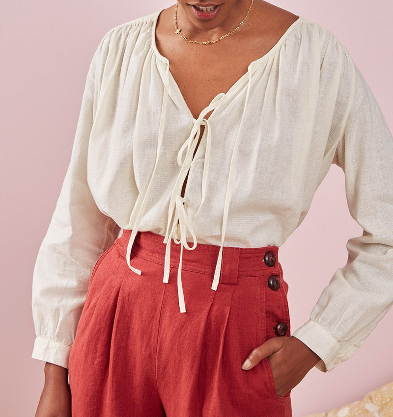 Blusa Evaline - Crudo - Des Petits Hauts - The Bradery