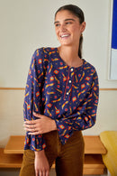 Blouse Flamboyante Rocket Lipstick Bleu - Soi Paris - The Bradery