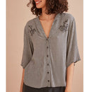 Blusa Rosita - Crudo/Grigio - Des Petits Hauts - The Bradery