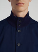 Blouson En Toile De Coton Bleu Indigo - Bleu Indigo - De Fursac - The Bradery