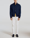 Blouson En Toile De Coton Bleu Indigo - Bleu Indigo - De Fursac - The Bradery