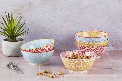 Bol Pattern Ø15Cm - 6 Pièces - Color Les Bols Björn