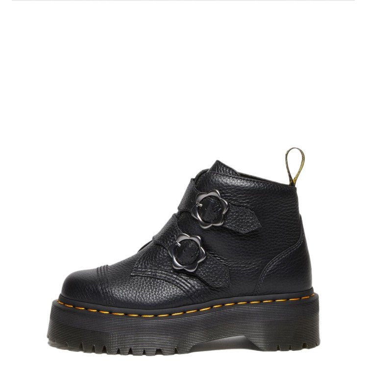 Boots Devon Flower Platforme - Noir - Dr Martens - The Bradery