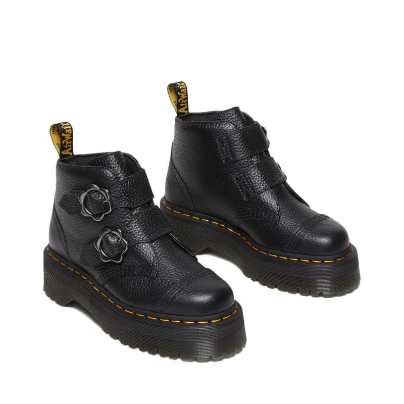 Boots Devon Flower Platforme - Noir - Dr Martens - The Bradery