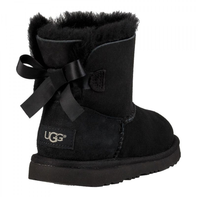 Mini Bailey Bow II Cadet Boots - Black - Kids - UGG - The Bradery