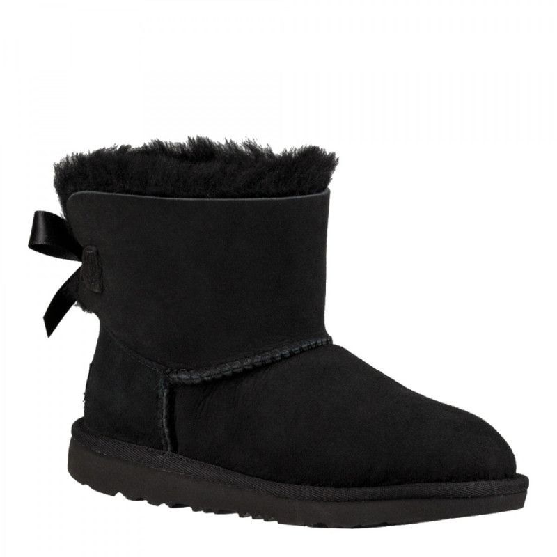 Mini Bailey Bow II Cadet Boots - Black - Kids - UGG - The Bradery