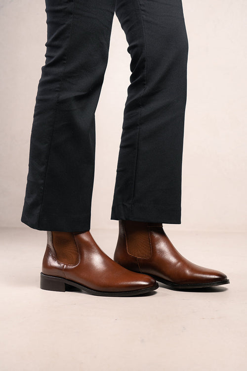 Bottines - Marron - Fleur