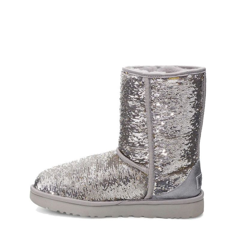 Bottes Classic Short Cosmos Sequin - Gris - Femme - UGG2 - The Bradery