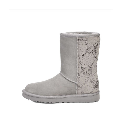 Bottes Classic Short Metallic Snake - Gris - Femme - UGG - The Bradery