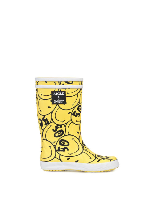 Bottes Lolly Pop Theme - Jaune Smiley - Enfant - Aigle - The Bradery