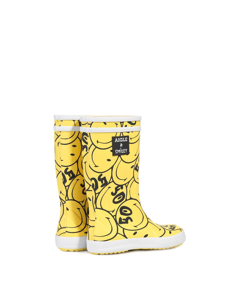 Bottes Lolly Pop Theme - Jaune Smiley - Enfant - Aigle - The Bradery