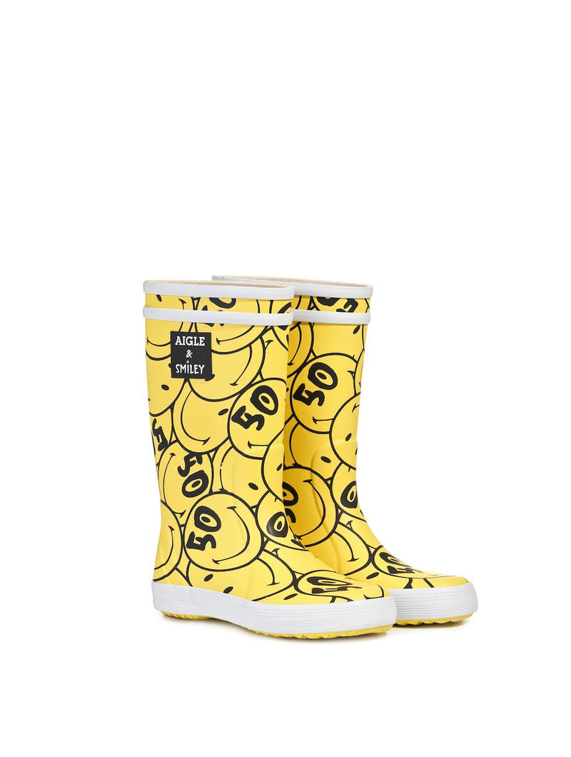 Bottes Lolly Pop Theme - Jaune Smiley - Enfant - Aigle - The Bradery