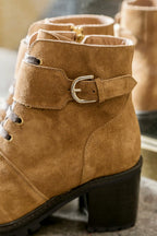 Helene Suede Ankle Boots - Ocre - Maison Toufet - The Bradery