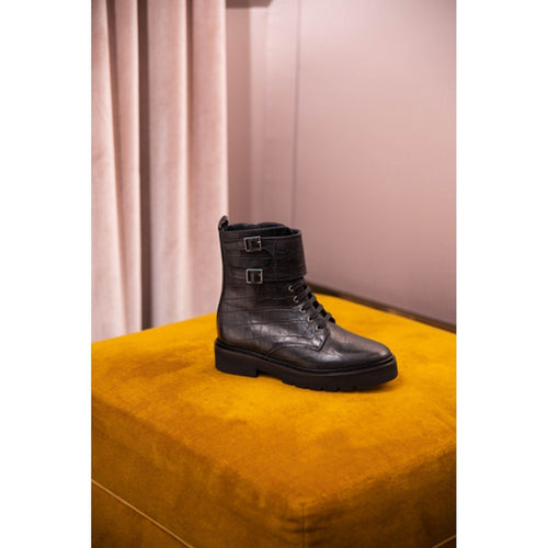 Lottie Croco Black Boots - Anaki - The Bradery