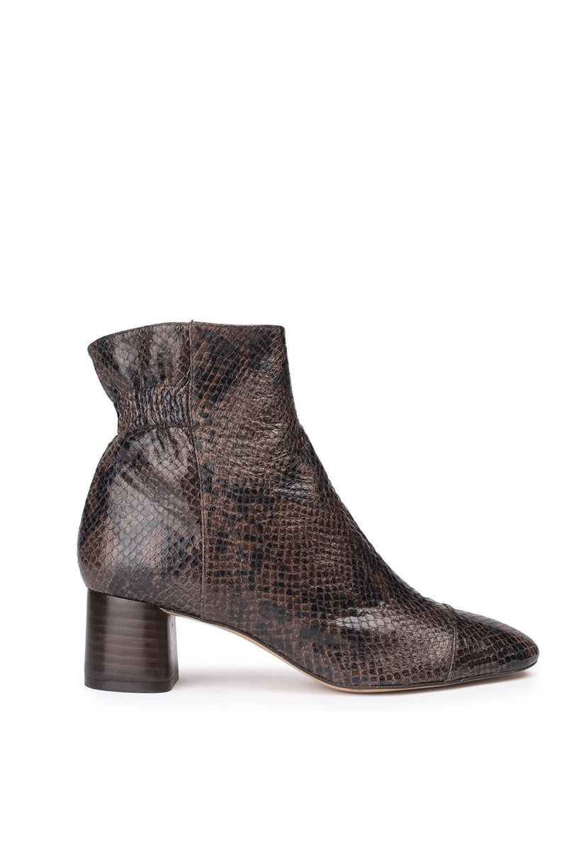 Pippa Python Brown Boots - Anaki - The Bradery