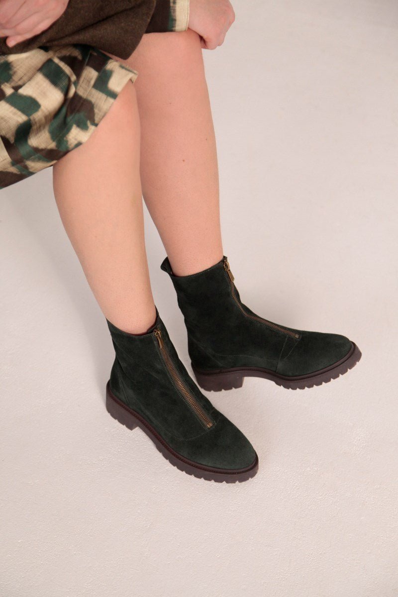 Bottines Zippees - Vert - Bensimon - The Bradery