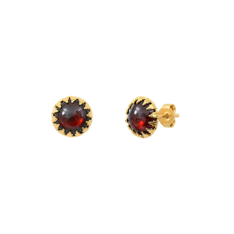 Boucles D'Oreilles Cordelia - Rouge/Marron - Caroline Najman - The Bradery